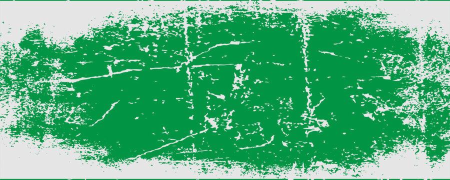 Green Distressed Grunge Texture with Scratch Lines in Cream Border