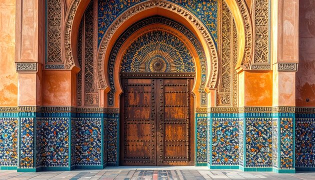 Ornate moroccan doorway