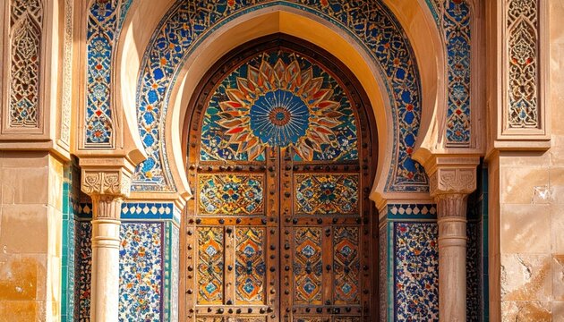 Ornate moroccan doorway
