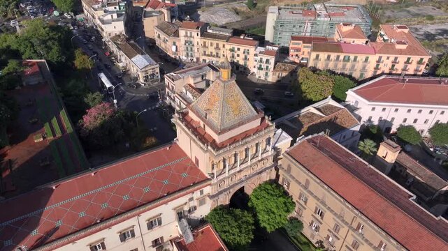 Palermo, Italy: Royal Palace of Palermo, Norman Palace - Palazzo dei Normann, in capital city of Sicily island, Aerial.