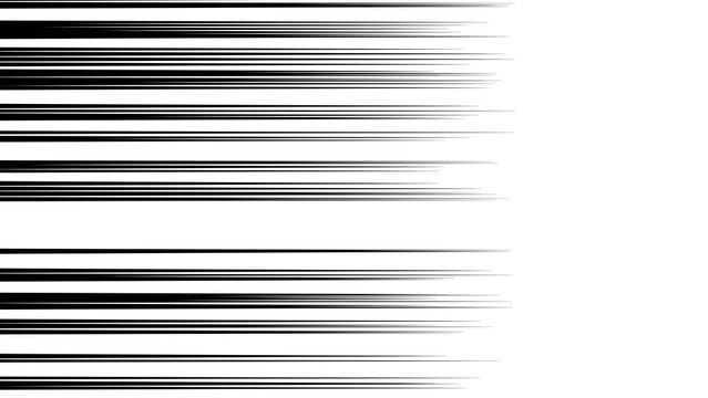 Horizontal speed lines for motion effect, fast tracking lines, illustation