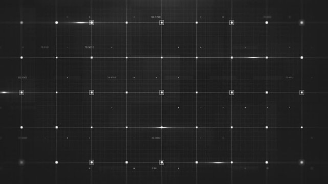 Minimal Digital Data Technology Grid
Abstract black and white elegant business technology background with digital data patterns on a graphic grid