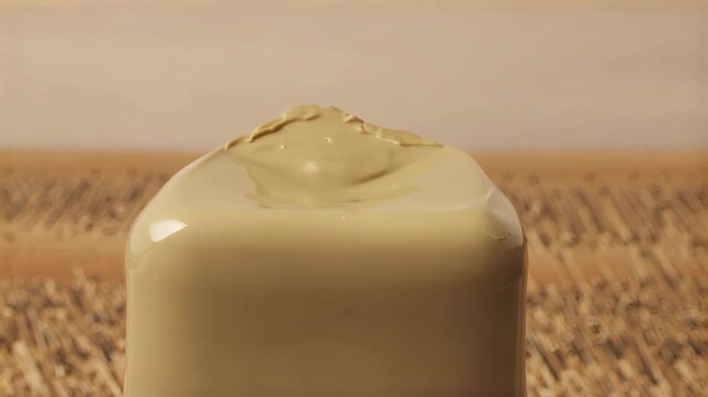 Shea butter product with blurred savannah background