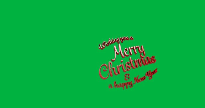 Digital animation of merry christmas and happy new year text banner against black background