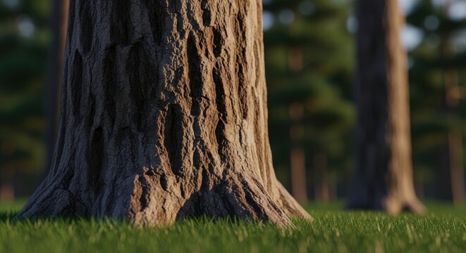 Detailed Close-up of a Tree Trunk.