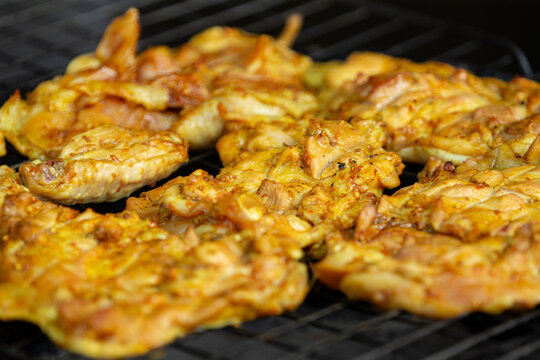 grilled chicken wings on grill