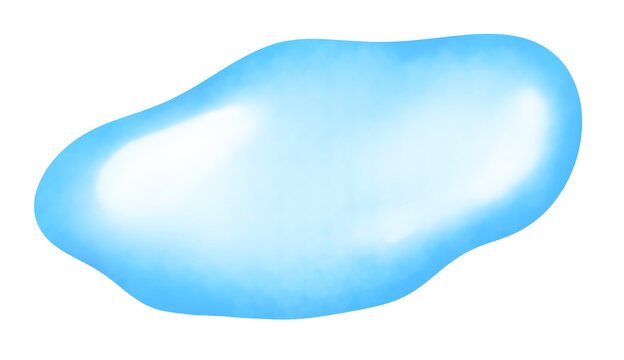透明感のある水たまりのイラスト