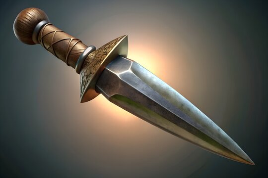 knife on a black background