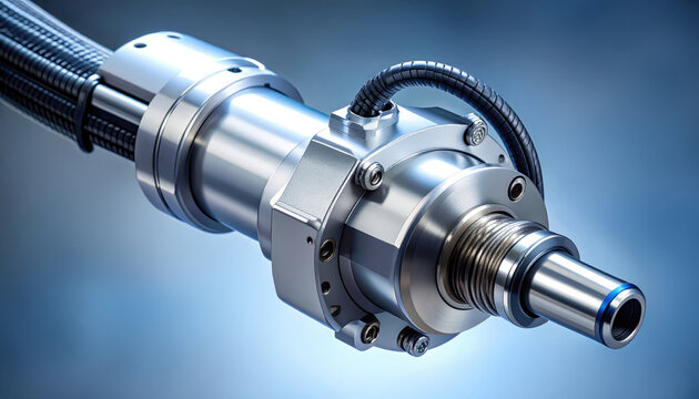 Robotics industrial automation actuator metal shaft screw drive motor precision linear mechanism for factory machine motion control system