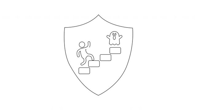 Shield Against Ghostly Stairs - A Symbol of Supernatural Safety.