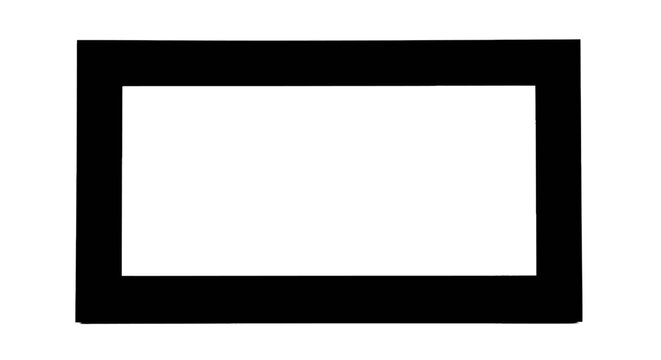 Black rectangle frame border shape.