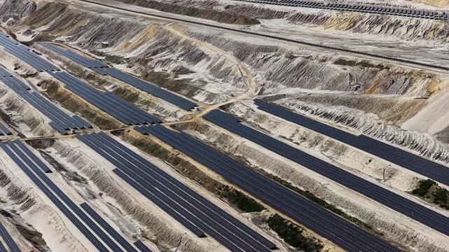 Old mine with solar panals