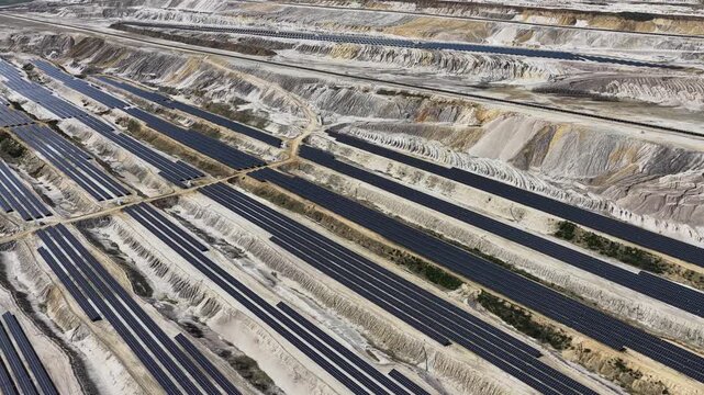Old mine with solar panals