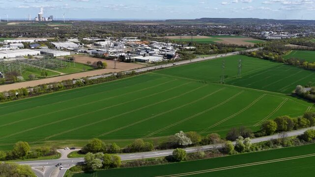 Aerial of Possible data center location near Bergheim terra nova, Germany