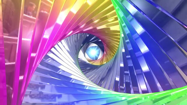 Psychedelic Eye Tunnel for VJ Loops &ndash; Trippy Rainbow Vision Visuals