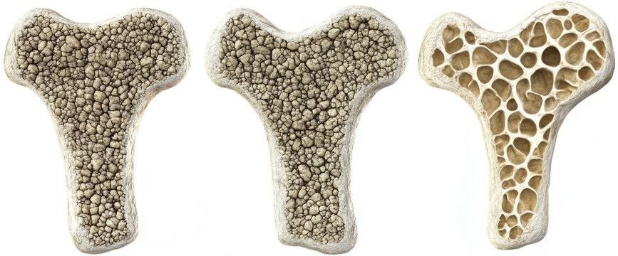 three,different types ,organic ,material,shape ,structure , human bones,