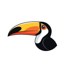Fototapeta premium Colorful Toucan Bird Head Closeup.