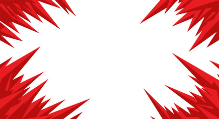 Fototapeta premium A red and white abstract image with sharp points