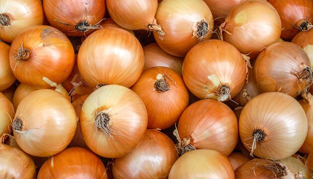 Pile of Brown Onions.
