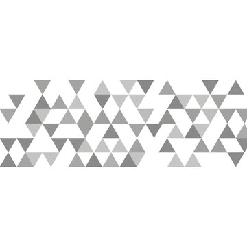 Abstract gray geometric triangle pattern on white background vector