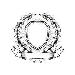 Obraz premium Shield with Laurel Wreath Emblem 2.