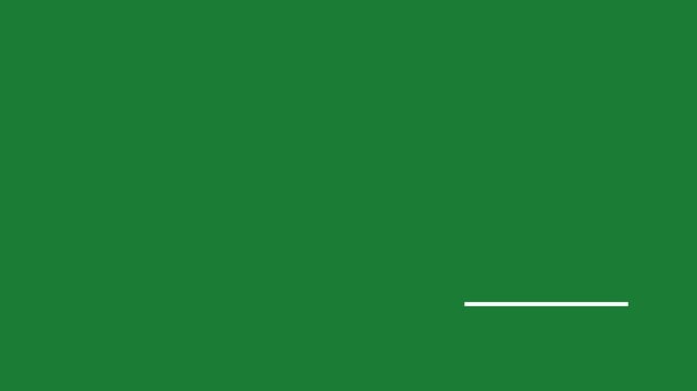 Hand-Drawn Animated White Line Lower Third video | Minimalist Sketch Border hand drawn animation | Clean Chalk Title Bar on green screen
