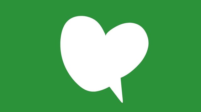 Speech Bubble Pop Animation on Green Screen | Empty Chat Box Overlay | 2D Animated Asset