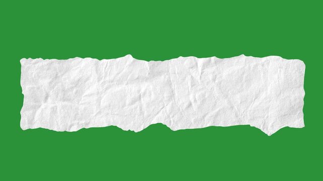 Hand-Drawn Ripped Paper Text Box | Speech Bubble Animation on Green Screen | Torn Paper Scrap Frame 2D Animation | Creative Paper Note Message Overlay