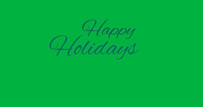 Digital animation of happy holidays text banner against black background
