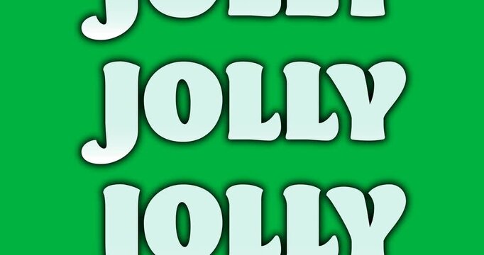 Digital animation of jolly text banners in seamless pattern against black background