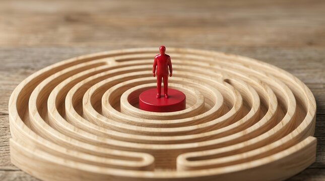 Marketing plan and customer centric personalization concept with a red human figure.