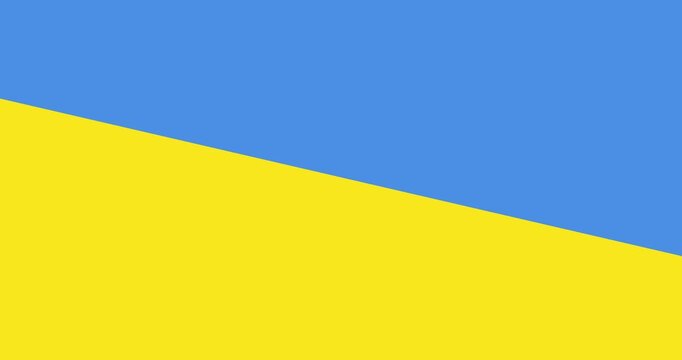 Digital animation of ukraine flag design background with copy space