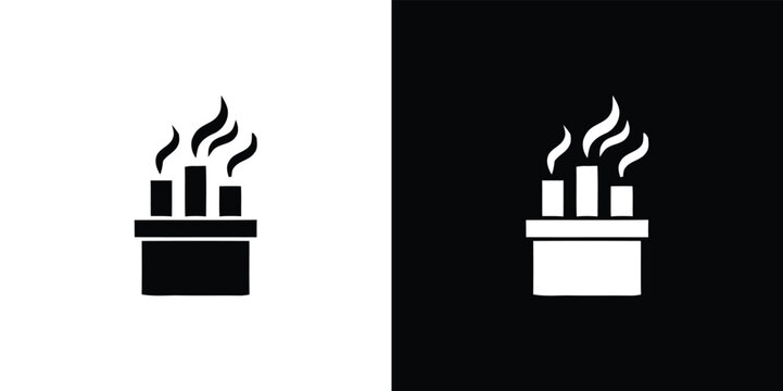 Black and white of burning cigarettes on ashtrays smoke