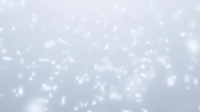 Soft white snowflakes gently falling in a serene winter landscape. Capturing the beauty and tranquility of a snowy day, perfect for seasonal themes