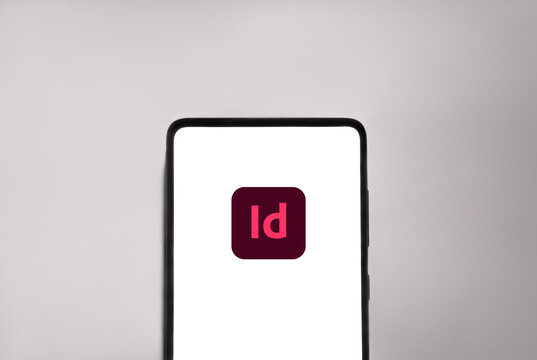 Adobe Indesign logo on a screen. Link&ouml;ping, &Ouml;sterg&ouml;tland, Sweden. 04-15-2026