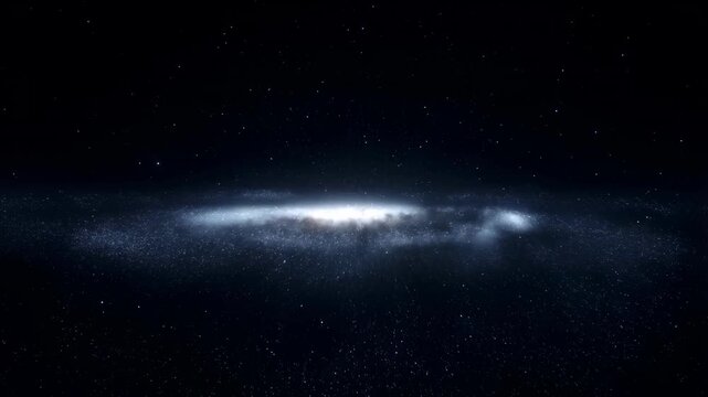 Stunning view of a spiral galaxy in deep space, showcasing the beauty and vastness of the universe. Perfect for science, astronomy, and cosmic exploration themes
