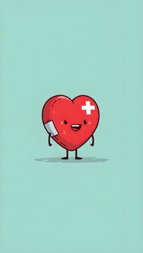 A heart symbol fight against humanity