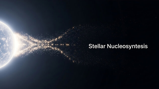 Stellar nucleosynthesis process cosmic element creation star light emission space science  formation of elements in stars