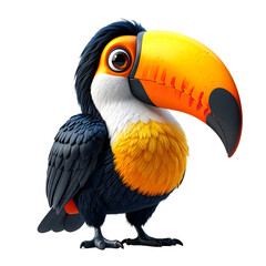 Naklejka premium Toucan, personnage en 3-d