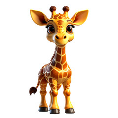 Obraz premium Girafe, personnage en 3 d