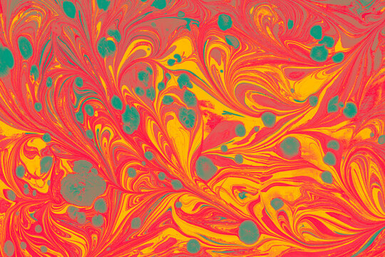 Artistic abstract Ebru marbling paint texture background