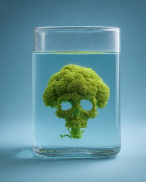 Creative interpretation of food as an art piece showcasing vitality.