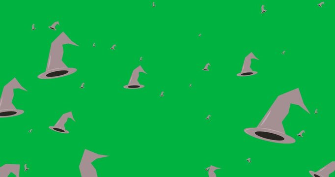 Halloween digital art features magical witch themes on a black background.