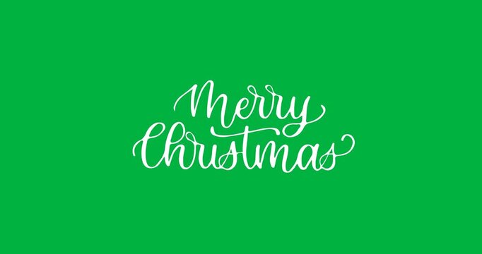 Digital animation of merry christmas text banner against black background