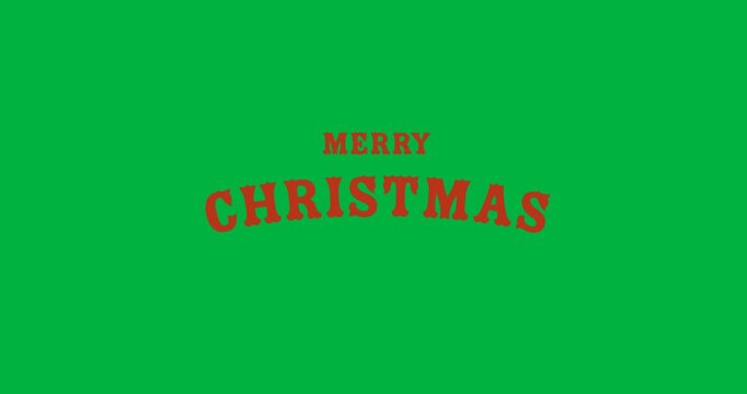 Digital animation of merry christmas text banner against black background