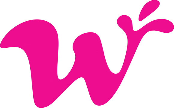 Letter W water vector logo design with fluid wave shape representing clean liquid and modern branding