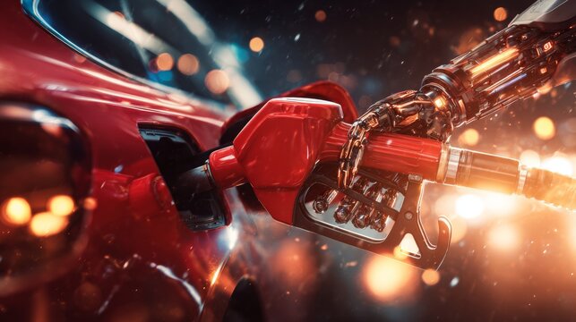 Refueling in challenging times: visualizing economic impacts of fuel prices. Human machine. Simple refueling: a focus on the manual act amid inflation concerns. Ai persona. Ai being.