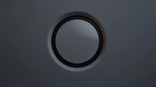 Modern Circular Push Button On Minimalist Panel