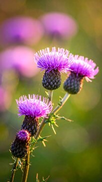 Purple Thistle Bloom.