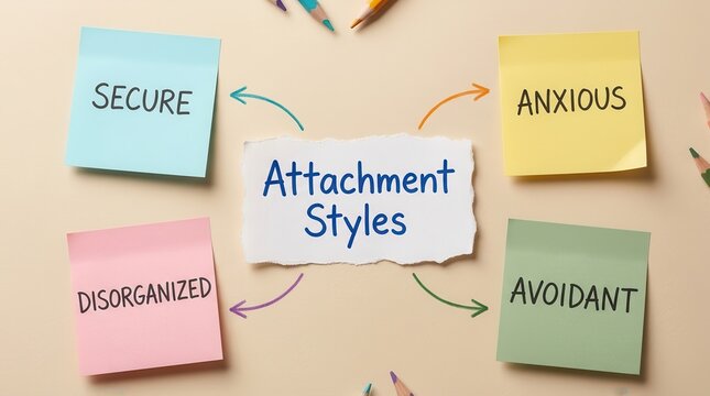 Educational visualization of attachment styles theory for psychotherapy and relational health.